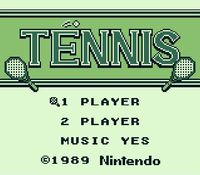 une photo d'Ã©cran de Tennis sur Nintendo Game Boy